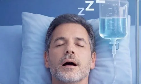 Patient asleep under sedation
